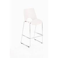 STRIKE POLYPROP STACKING STOOL - WHITE