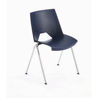 STRIKE POLYPROP STACKING CHAIR - BLUE - PACK OF 4