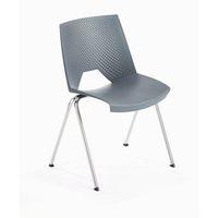 STRIKE POLYPROP STACKING CHAIR - GREY - PACK OF 4