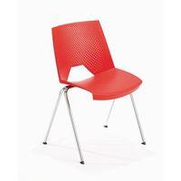 STRIKE POLYPROP STACKING CHAIR - RED - PACK OF 4