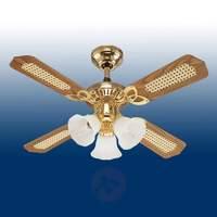 stylish princess trio ceiling fan in wood