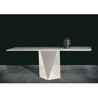 Stone International Freedom Marble Console Table with Stainless Steel Base