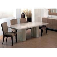 stone international roma chiselled edge marble dining table