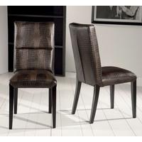 Stone International Lisa Leather Dining Chair with Wenge Legs (Pair)