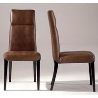 Stone International Cloe Leather Dining Chair with Wenge Legs (Pair)