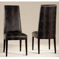 Stone International Juliette Leather Dining Chair with Wenge Legs (Pair)