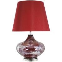 Stratford Mosaic Red Ellipse Statement Lamp (Set of 2)