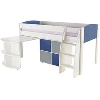 stompa blue mid sleeper including pull out desk with 1 multi cube and  ...