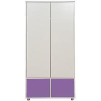 stompa white tall wardrobe with purple doors