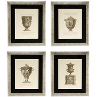 Stained Silver Colour Frame Prints Giovanni Battista (Set of 4)