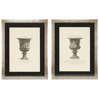 Stained Silver Colour Frame Prints Giovanni Piranesi (Set of 2)