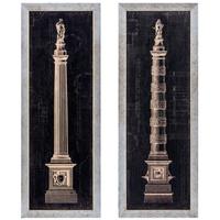 stained silver colour frame prints columns set of 2