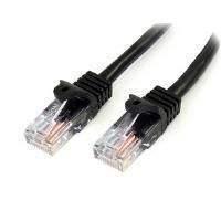 startech 15 m cat5e black snagless rj45 utp cat 5e patch cable 15m pat ...