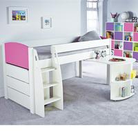 Stompa Uno S Mid Sleeper Desk + Chest Drawers