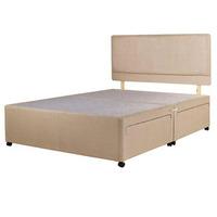 Star Master 4FT Small Double Divan Base - Suede Fabric