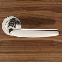 Steelworx SWL1164 Cutlass Lever Latch Handles on Round Rose