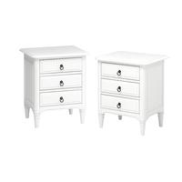 stratford white painted set of 2 bedsides