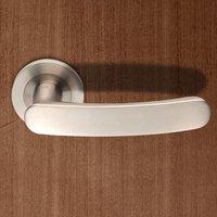 steelworx swl1132 berlino lever latch handles on round rose