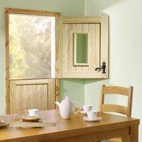 Stable 1 Light External Pine Door is Dowel Jointed with Clear Single Safety Glass