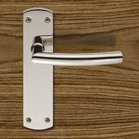 Steelworx CSLP1167B Arched Lever Handles on Latch Backplate