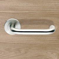 Steelworx SW4123X Grade 4 safety DDA Compliant Lever Latch Handles on Round Rose