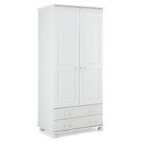 steens richmond 2 door combi wardrobe in white