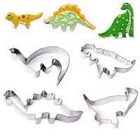 Stainless Steel Dinosaur Cookie Cutter Mold Cake Fondant Biscuit Baking Mould, Set of 4