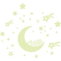 Stars Moon Luminous Wall Stickers Glowing in the Dark Building House Wall Decals Home Decor For Kids Room