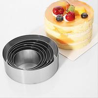 Stainless steel Round Mousse Circle DIY Cake Mold Set Baking Tools Biscuit Mold 6pc/set