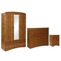 stockholm 3 door 5 drawer robe with mirror 3 drawer bedside and 6 plus ...