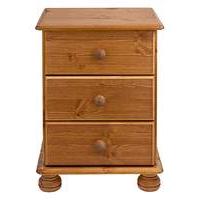 stamford 3 drawer bedside table