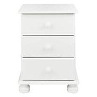 stamford 3 drawer bedside table