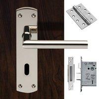 Steelworx CSLP1162P/BSS Mitred Lever Lock Polished Stainless Steel Handle Pack