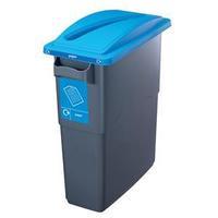 Straight EcoSort Recycling System Waste Lid for Paper Slot Opening (Blue)