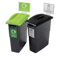 straight ecosort midi recycling bin 60 litre capacity anthracite grey  ...