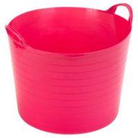 strata pink 40l plastic flexi tub