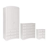 Stockholm 2 Door 3 Drawer Robe, 3 Drawer Bedside and 2 Plus 4 Drawer Chest