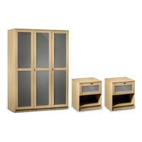 Strada 3 Door Wardrobe with Two 1 Drawer Bedsides