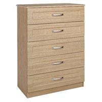 Staccato 5 Drawer Chest Oak