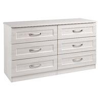 Staccato 6 Drawer Wide Chest WhiteAvola