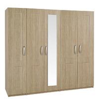 staccato tall 5 door wardrobe oak