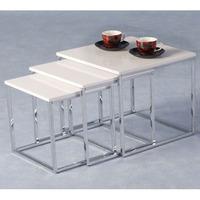 Stefan High Gloss White Nesting Tables