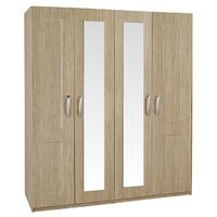 Staccato Tall 4 Door Wardrobe Oak