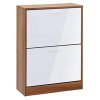 Strand 2 Door Shoe Storage Unit White Gloss