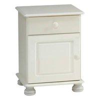 steens richmond white 1 drawer 1 door bedside