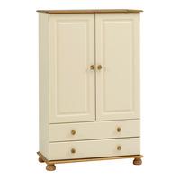 Steens Richmond 2 Door Combi Wardrobe in Cream and Pine