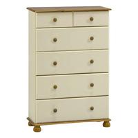 Steens Richmond Cream and Pine 2 Over 4 Drawer Chest