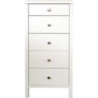Steens Stockholm 5 Drawer Narrow Chest in White