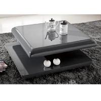 Stratum Square Coffee Table In High Gloss Grey