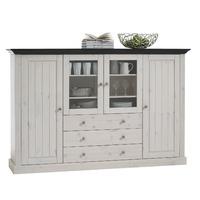 Steens Monaco 2 plus 2 Glazed Door 3 Drawer Sideboard